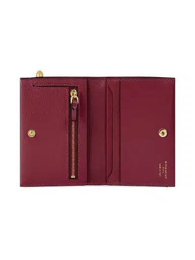 Givenchy Women's Pinch Wallet in Leather - Burgundy | Thumbnail 3