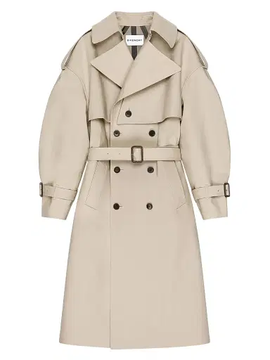 Givenchy Men's Couture Seam Trench Coat in Cotton - Beige | Thumbnail 1 Givenchy Men's Couture Seam Trench Coat in Cotton - Beige | Thumbnail 1