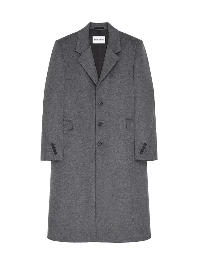 Men's Couture Seam Coat in Wool and Cashmere - Grey