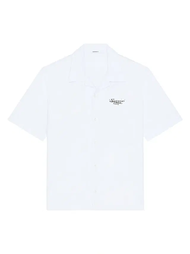 Givenchy Men's Shirt in Poplin with Stamp Print - White
