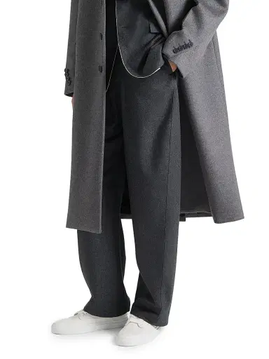 Givenchy Men's Couture Seam Trousers in Flannel - Grey Mix - Size 38 | Thumbnail 3