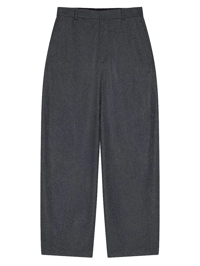 Men's Couture Seam Trousers in Flannel - Grey Mix