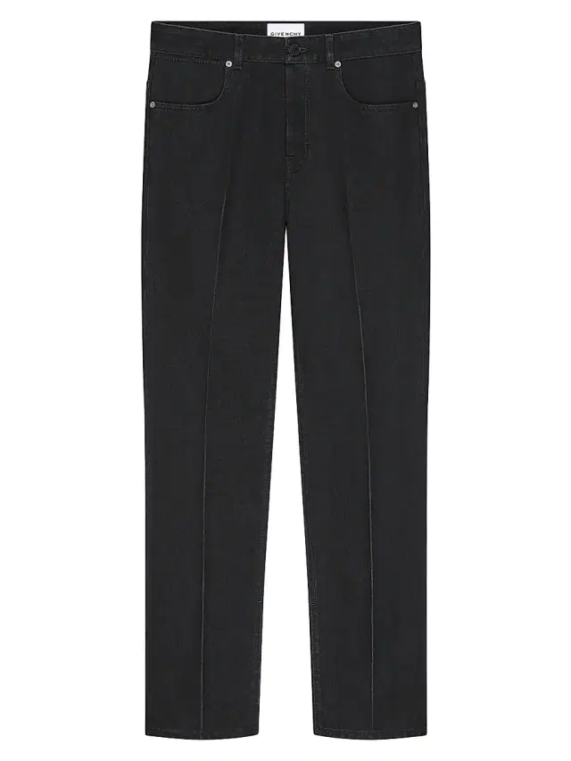 Givenchy Men's Straight Fit Jeans with Crease Effect - Black