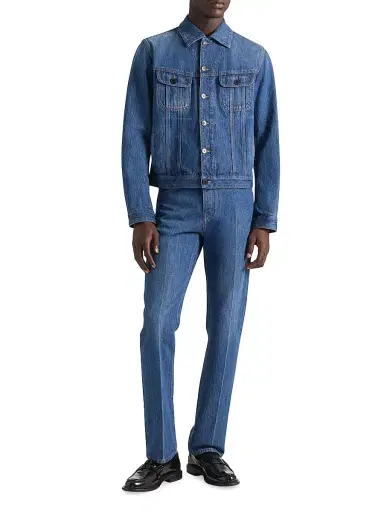 Givenchy Men's Jacket in Medium Denim - Medium Blue - Size XXL | Thumbnail 2 Givenchy Men's Jacket in Medium Denim - Medium Blue - Size XXL | Thumbnail 2