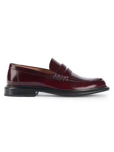 Givenchy Men's Gent Loafers in Brushed Leather - Burgundy - Size 11 | Thumbnail 3