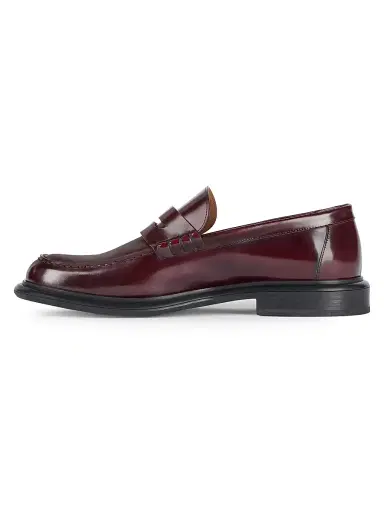 Givenchy Men's Gent Loafers in Brushed Leather - Burgundy - Size 11 | Thumbnail 4