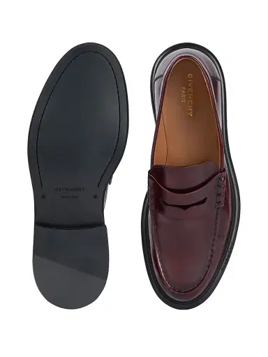 Givenchy Men's Gent Loafers in Brushed Leather - Burgundy - Size 11 | Thumbnail 5