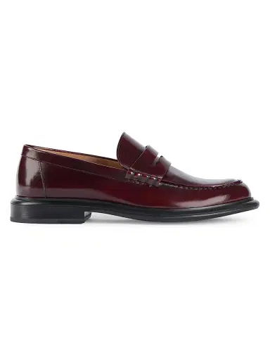 Givenchy Men's Gent Loafers in Brushed Leather - Burgundy - Size 11 | Thumbnail 1
