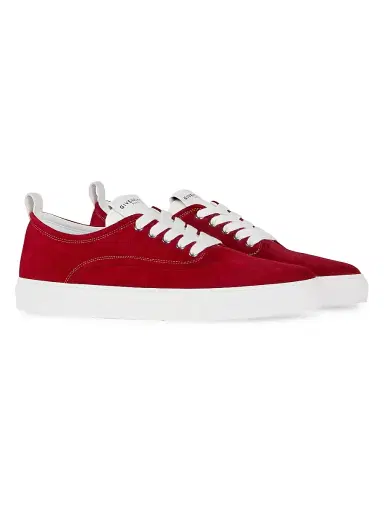Givenchy Men's New City Sneakers in Suede - Dark Red | Thumbnail 2 Givenchy Men's New City Sneakers in Suede - Dark Red | Thumbnail 2