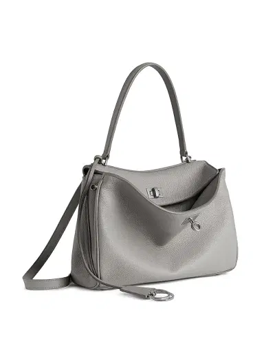 Balenciaga Women's Rodeo Small Grained Calfskin Top Handle Bag - Grey | Thumbnail 2