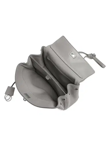 Balenciaga Women's Rodeo Small Grained Calfskin Top Handle Bag - Grey | Thumbnail 4