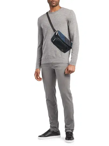 Burberry Men's Grid Belt Bag - Navy | Thumbnail 2 Burberry Men's Grid Belt Bag - Navy | Thumbnail 2