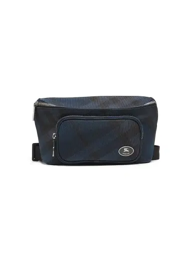 Burberry Men's Grid Belt Bag - Navy | Thumbnail 1 Burberry Men's Grid Belt Bag - Navy | Thumbnail 1