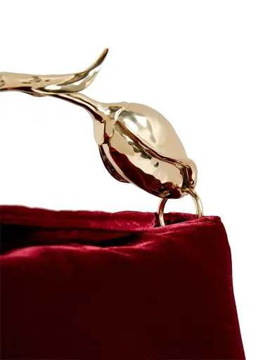 Erdem Women's Bloom Mini Velvet Top Handle Bag | Thumbnail 2 Erdem Women's Bloom Mini Velvet Top Handle Bag | Thumbnail 2