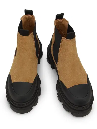Ganni Women's Cleated Two-Tone Chelsea Boots - Cognac - Size 11 | Thumbnail 4 Ganni Women's Cleated Two-Tone Chelsea Boots - Cognac - Size 11 | Thumbnail 4