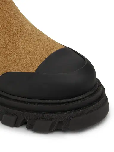 Ganni Women's Cleated Two-Tone Chelsea Boots - Cognac - Size 11 | Thumbnail 5 Ganni Women's Cleated Two-Tone Chelsea Boots - Cognac - Size 11 | Thumbnail 5
