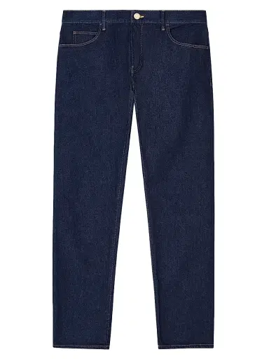 Giorgio Armani Men's Five-Pocket Slim Straight-Leg Jeans - Blue Denim - Size 34 | Thumbnail 1