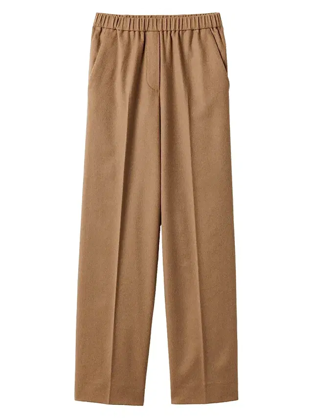 Women's Camel Hair Drawstring Pants - Brown