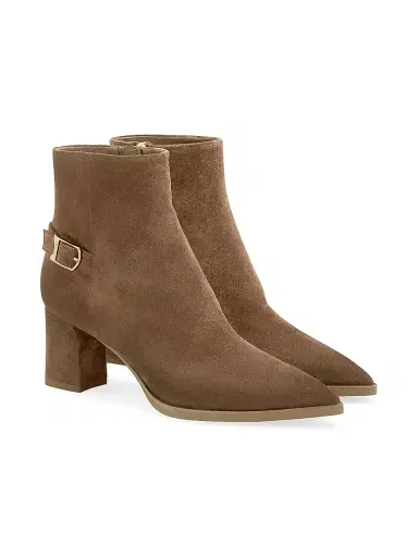 Santoni Women's Elly 65MM Suede Ankle Boots - Brown - Size 12 | Thumbnail 2 Santoni Women's Elly 65MM Suede Ankle Boots - Brown - Size 12 | Thumbnail 2
