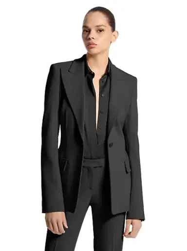 Michael Kors Collection Georgina Stretch Pebble Crepe Blazer | Thumbnail 1