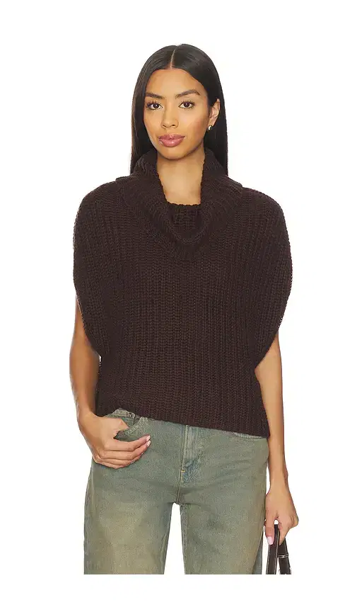 525 America Cate Sleeveless Turtleneck Sweater