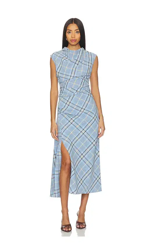 SIMKHAI Burke Draped Midi Dress