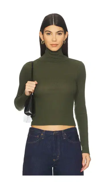 Bobi Crop Turtleneck Top | Thumbnail 1 Bobi Crop Turtleneck Top | Thumbnail 1