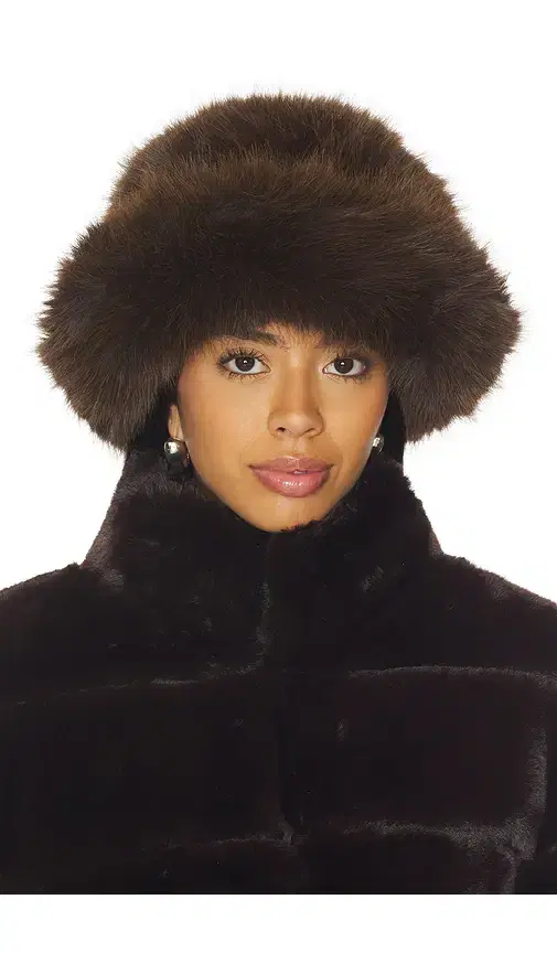 jocelyn Oversized Faux Fur Bucket Hat