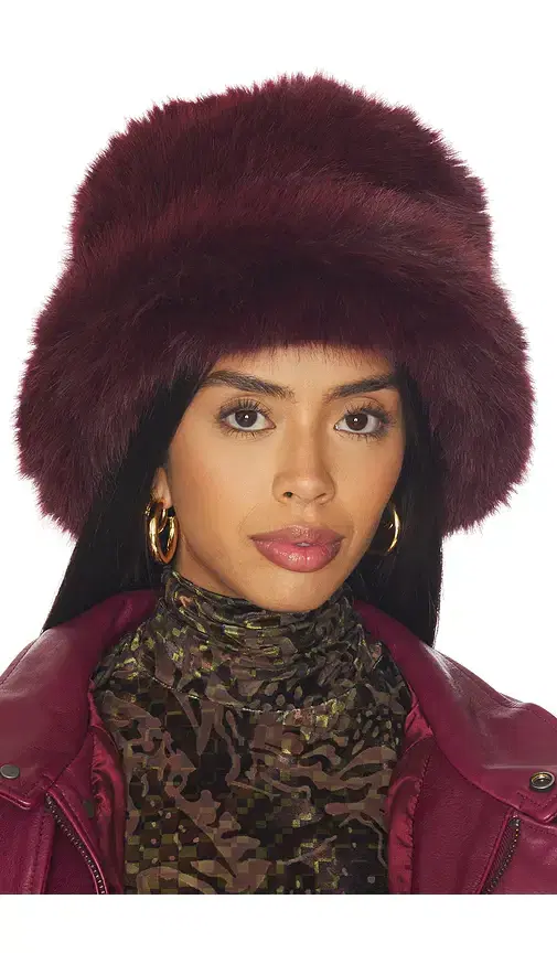 JOCELYN Oversized Faux Fur Bucket Hat