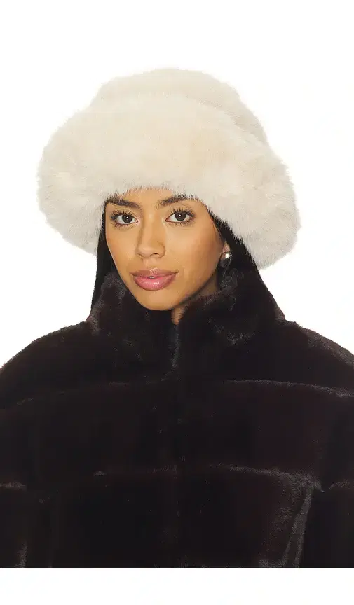 jocelyn Oversized Faux Fur Bucket Hat