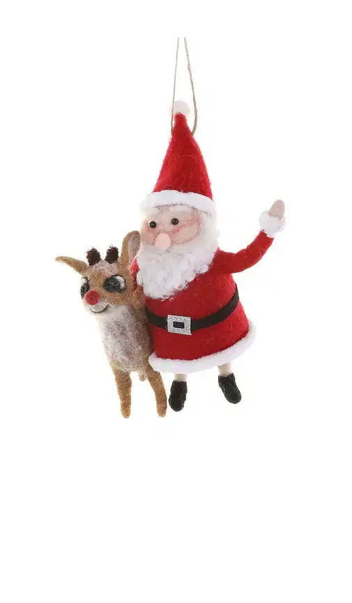 Cody Foster & Co Santa & Rudolph Ornament