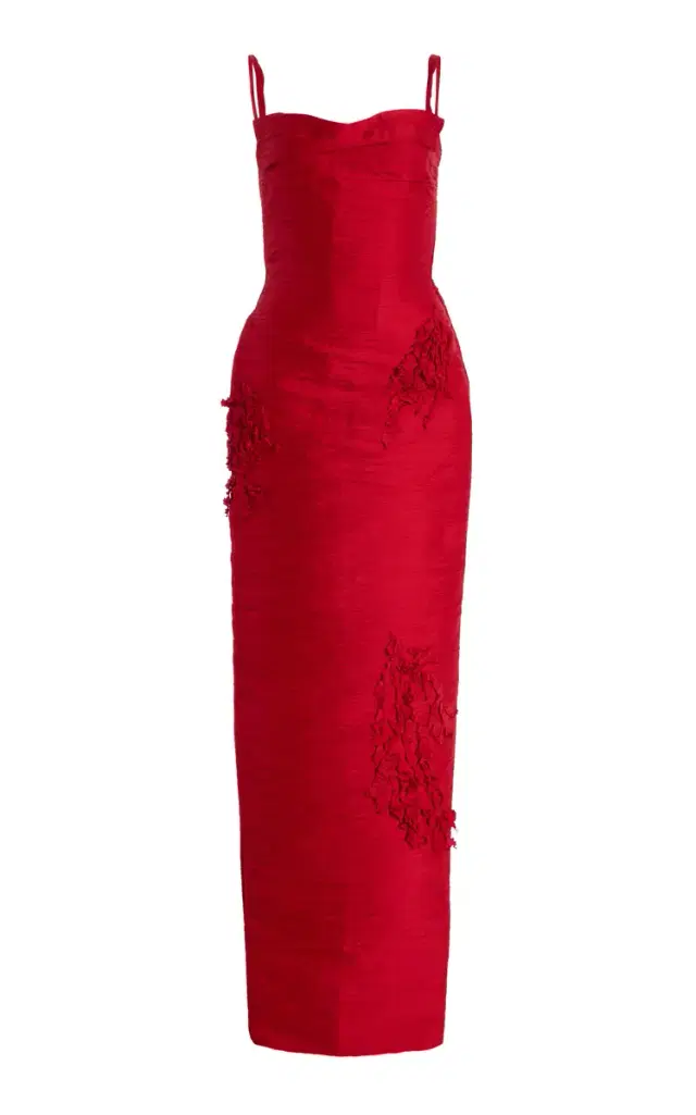 Marmar Halim Marisol Embroidered Taffeta Gown