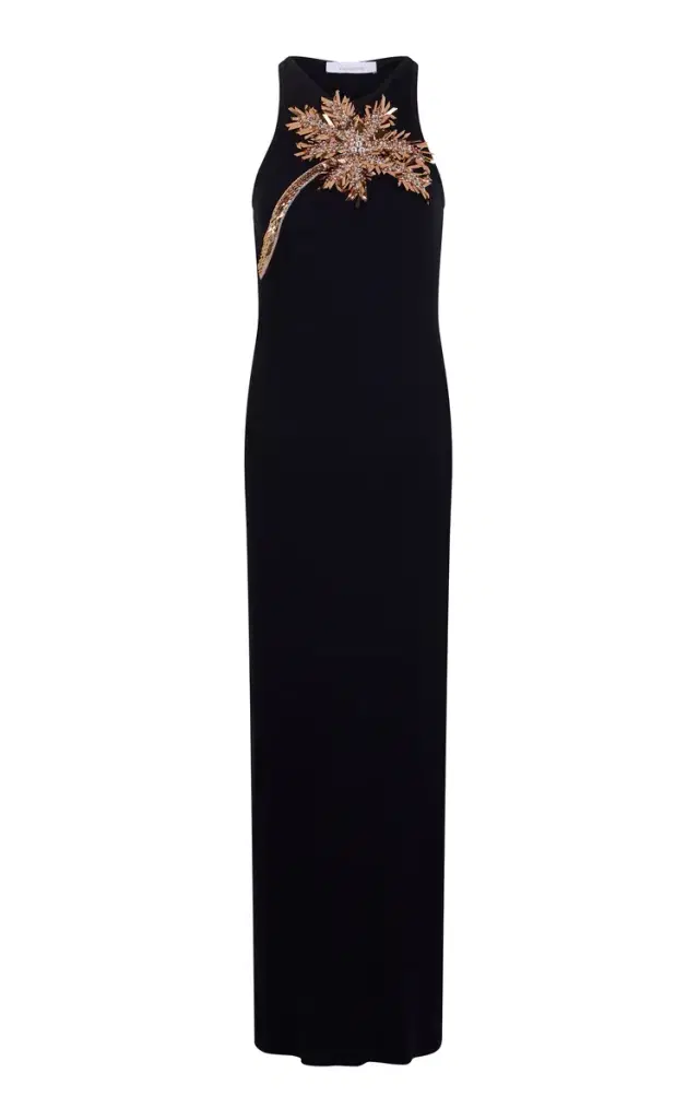 Embellished Cotton Maxi Tank Dress