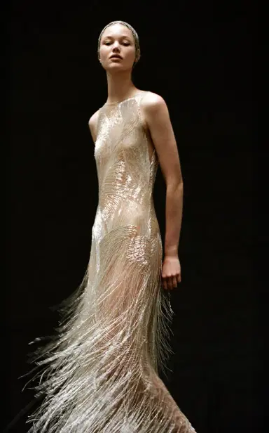 Oscar de la Renta Metallic-Fringed Gown | Thumbnail 8 Oscar de la Renta Metallic-Fringed Gown | Thumbnail 8