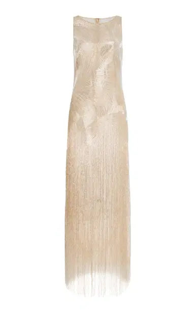 Oscar de la Renta Metallic-Fringed Gown | Thumbnail 1 Oscar de la Renta Metallic-Fringed Gown | Thumbnail 1