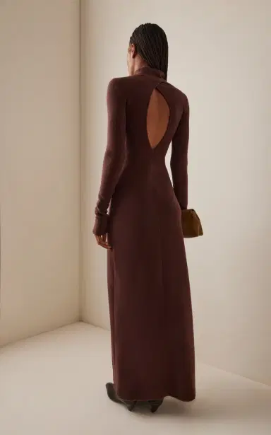 COLLEEN ALLEN Exclusive Keyhole Knit Turtleneck Maxi Dress | Thumbnail 4 COLLEEN ALLEN Exclusive Keyhole Knit Turtleneck Maxi Dress | Thumbnail 4