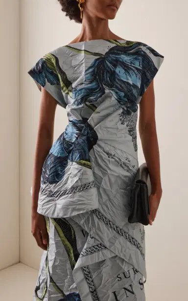 Erdem Printed Asymmetric Top | Thumbnail 2 Erdem Printed Asymmetric Top | Thumbnail 2