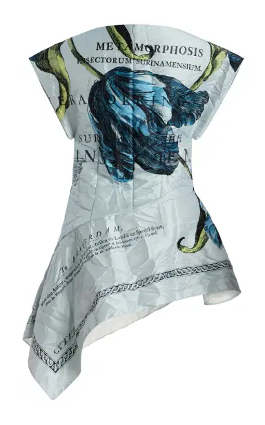 Erdem Printed Asymmetric Top | Thumbnail 5 Erdem Printed Asymmetric Top | Thumbnail 5