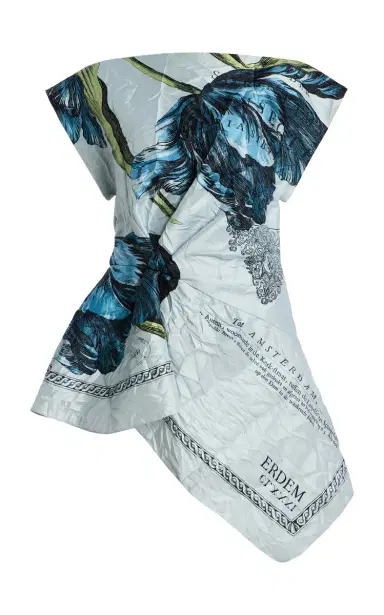 Erdem Printed Asymmetric Top | Thumbnail 7 Erdem Printed Asymmetric Top | Thumbnail 7