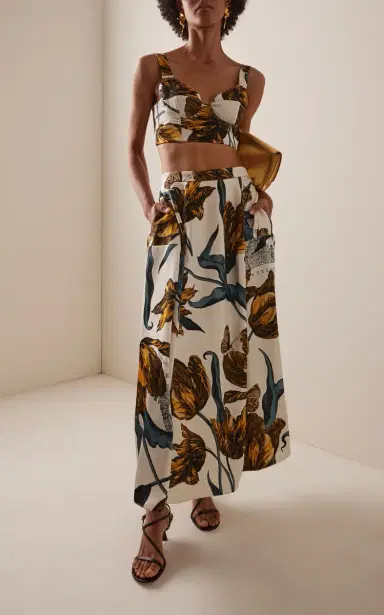 Erdem Printed Midi Skirt | Thumbnail 2 Erdem Printed Midi Skirt | Thumbnail 2