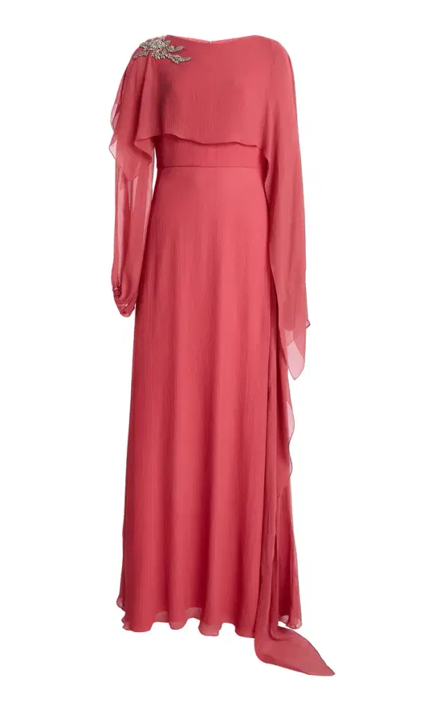 Draped Silk Gown