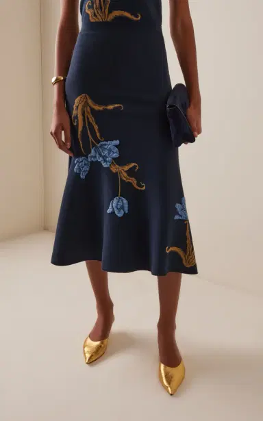 Erdem Embroidered A-Line Midi Skirt | Thumbnail 3 Erdem Embroidered A-Line Midi Skirt | Thumbnail 3