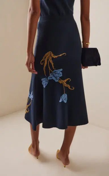 Erdem Embroidered A-Line Midi Skirt | Thumbnail 4 Erdem Embroidered A-Line Midi Skirt | Thumbnail 4