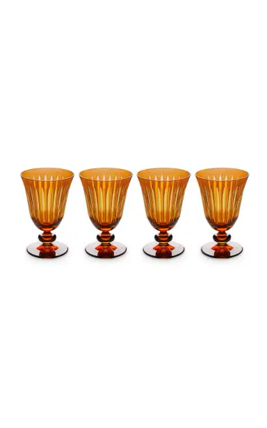 L'Objet Prism Wine Glasses (Set Of 4) - Amber/Honey - N/a | Thumbnail 5
