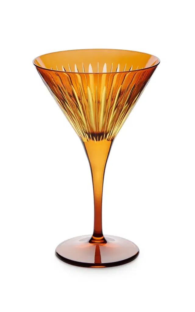 Prism Martini Glasses (Set Of 4) - Amber/Honey - N/a
