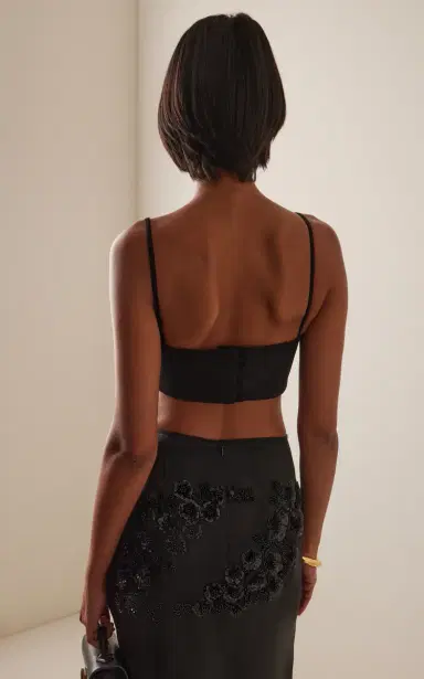 ILA THE BRAND Tori Sequined Cotton Crop Top | Thumbnail 4
