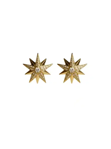Wish Fine Jewelry 0.77ct Diamond 14K Gold Star Earrings | Thumbnail 1 Wish Fine Jewelry 0.77ct Diamond 14K Gold Star Earrings | Thumbnail 1
