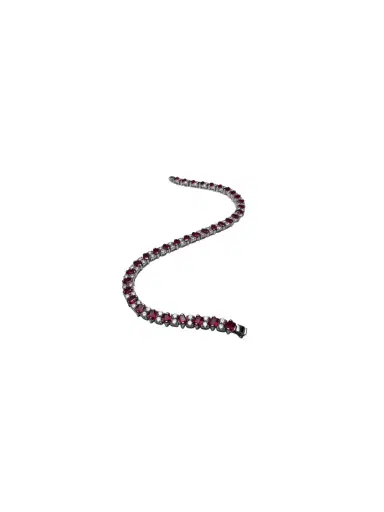 Wish Fine Jewelry 5.36ct Ruby Diamond Platinum Tennis Bracelet | Thumbnail 2 Wish Fine Jewelry 5.36ct Ruby Diamond Platinum Tennis Bracelet | Thumbnail 2