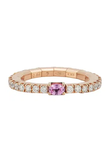 ROBERTO DEMEGLIO Pink Sapphire Diamond Extensible Stretch Ring | Thumbnail 1