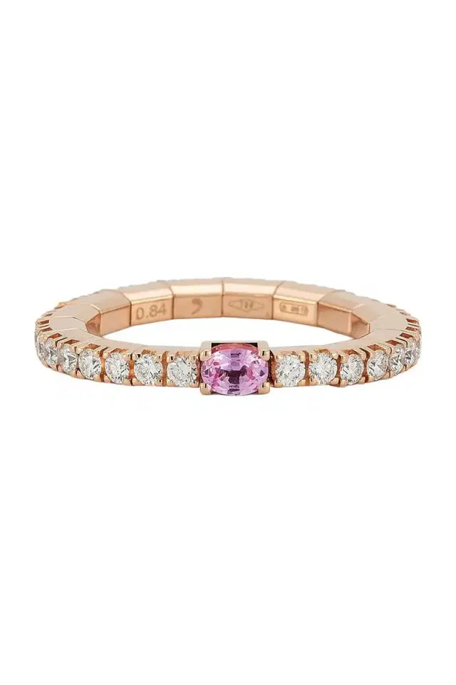 ROBERTO DEMEGLIO Pink Sapphire Diamond Extensible Stretch Ring